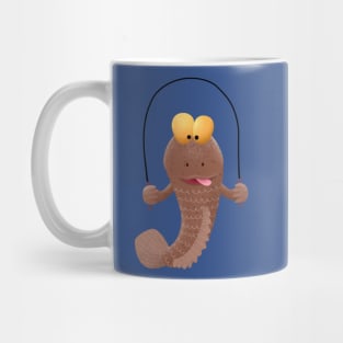 Funny skipping mudskipper fish cartoon Mug